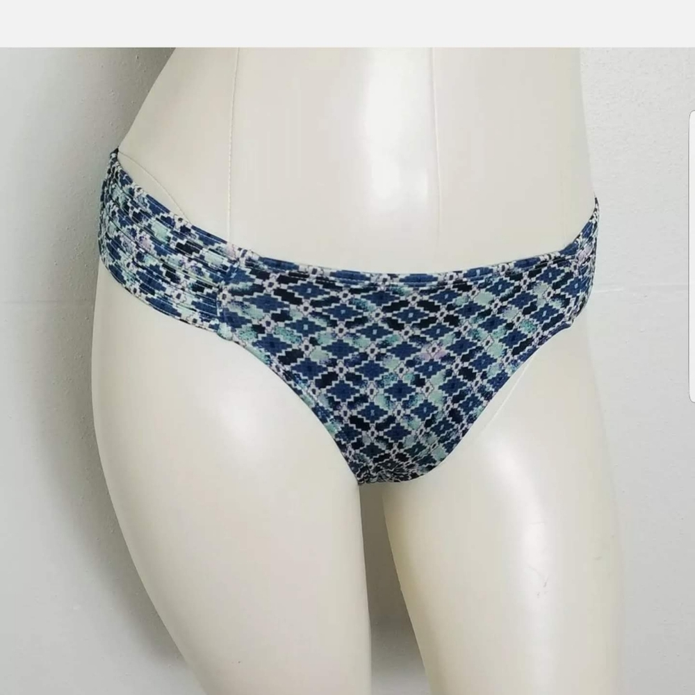 Athleta Aqualuxxe Print Strappy Bikini Bottoms XS